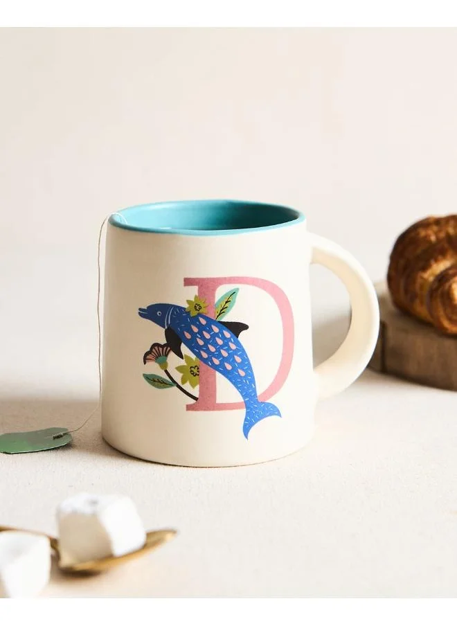 Chumbak Dolphin Alphabet Mug - D