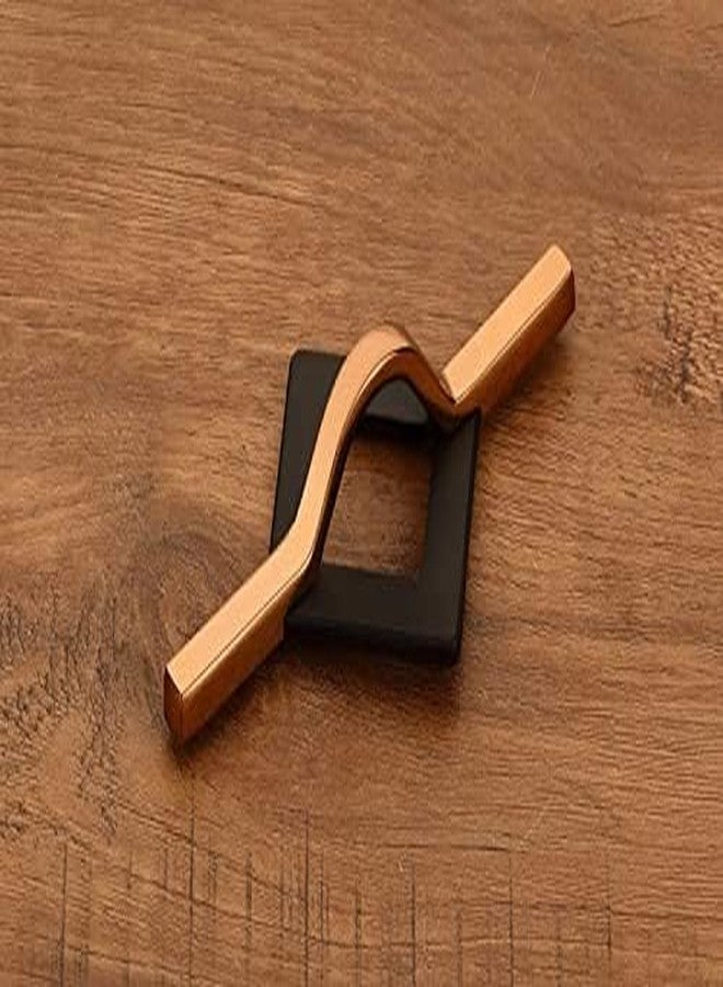 VOLO Cabinet Knob/Drawer Cabinet Knobs/Wardrobe Door Knobs/Cupboard Drawer Pull Handle/Kitchen Drawer Knob/Pulls (Knob_S-167) (Black/Rose Gold, 2) - Image 4