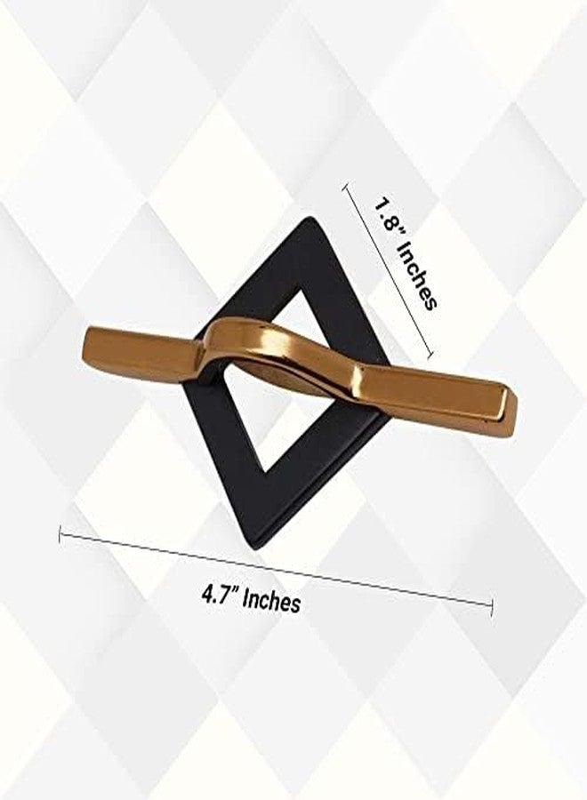 VOLO Cabinet Knob/Drawer Cabinet Knobs/Wardrobe Door Knobs/Cupboard Drawer Pull Handle/Kitchen Drawer Knob/Pulls (Knob_S-167) (Black/Rose Gold, 2) - Image 2