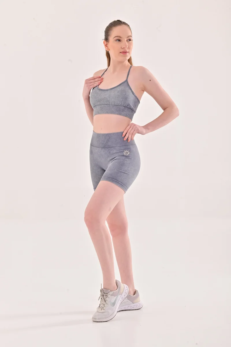 Esso5  Stonewash Racerback Sports Bra for Women | Best Price UAE