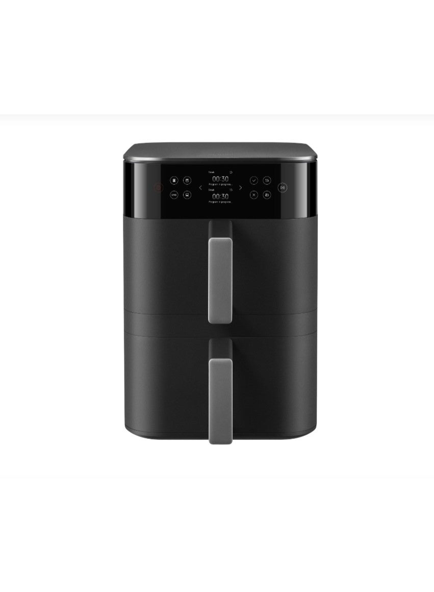 Xiaomi Smart Double Stack Air Fryer 12L – Large Capacity Dual-Basket Air Fryer, 2800W High-Power Rapid 360° Hot Air Cooking, 14 Preset Modes, HD Touch Display, App & Schedule 12 L 2800 W MAF-DS1201 black