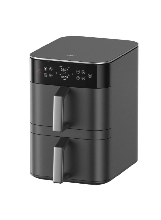 Xiaomi Smart Double Stack Air Fryer 12L – Large Capacity Dual-Basket Air Fryer, 2800W High-Power Rapid 360° Hot Air Cooking, 14 Preset Modes, HD Touch Display, App & Schedule 12 L 2800 W MAF-DS1201 black - Image 2