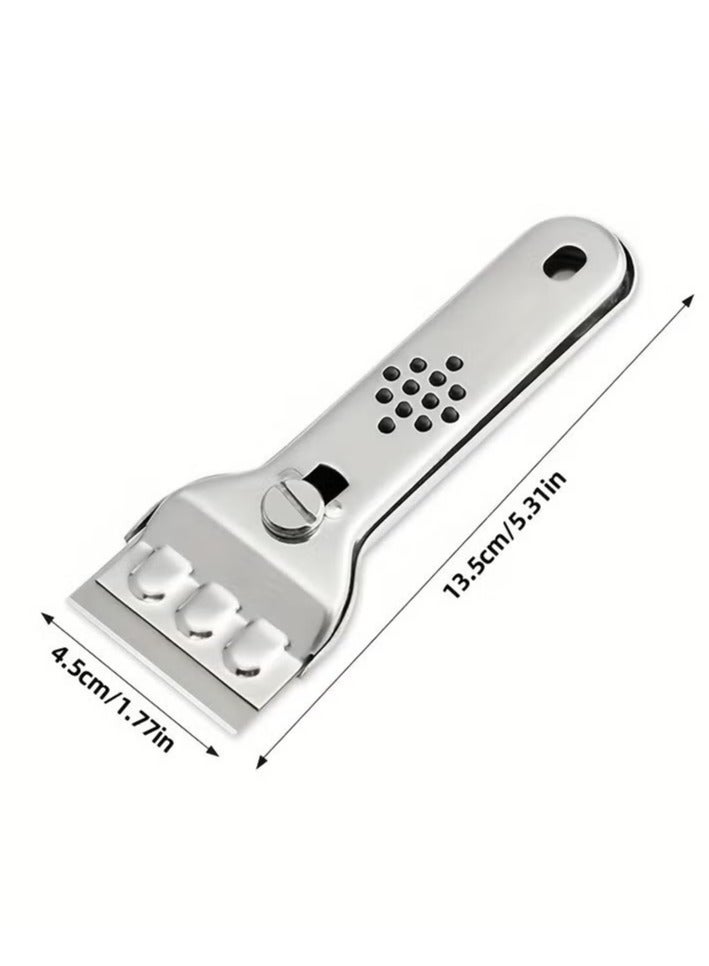 2Pcs Cleaning Scraper, Multipurpose Scraper With Blade, Paint Scraper, Oil Dirt Cleaner, Kitchen Cleaner For Ceramic Induction Cooktops, Cleaning Tool,Ready For School, Apartment Essentials - Image 2