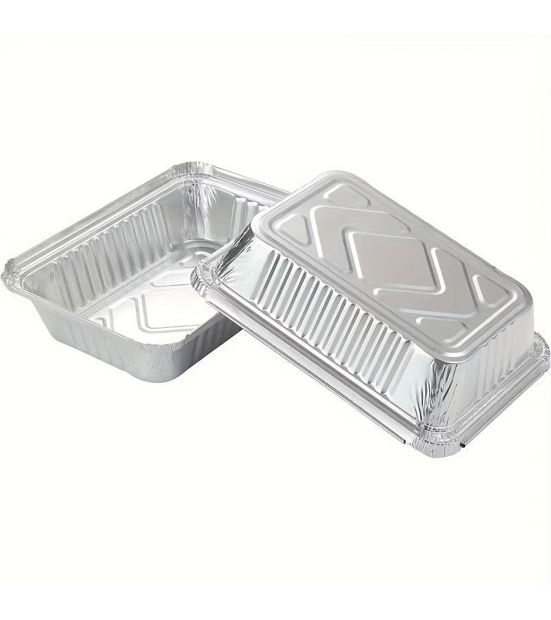 20 Pack Aluminum Foil Pans with Cardboard Lids for Baking Meal Prep and Takeout - Image 5