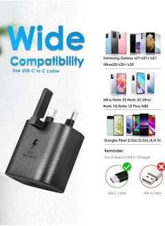 45W USB/Type C Super Fast Charging PD Charger with 1 m Cable Black, for A53 A15 A54, S25 S24 S23 S22 S21 S20 Ultra, S24+ S23+ S22+ S21+, Fold, Flip, Type C Power Adapter - pzsku/Z8454C2B031FE8C1973A2Z/45/_/1733969905/16600f4c-9a3f-4646-a059-8e6a495db719