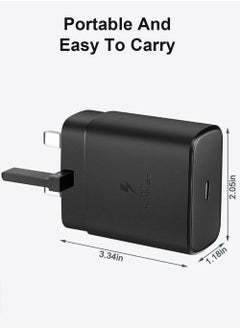 45W USB/Type C Super Fast Charging PD Charger with 1 m Cable Black, for A53 A15 A54, S25 S24 S23 S22 S21 S20 Ultra, S24+ S23+ S22+ S21+, Fold, Flip, Type C Power Adapter - pzsku/Z8454C2B031FE8C1973A2Z/45/_/1733969924/4aa6fbe0-182e-4ab8-a830-1f437fd27367