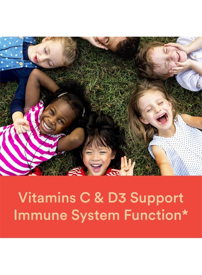 SmartyPants Kids Multivitamin Gummies: Omega 3 Fish Oil (EPA/DHA), Vitamin D3, C, Vitamin B12, B6, A, K & Zinc for Immune Support, Biotin, Gluten Free, Three Fruit Flavors, 120 Count (30 Day Supply) - Image 3