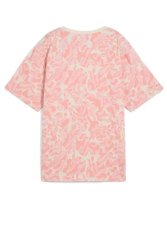 PUMA  Essential Nature 2.0 Relaxed All Over Printed  T-Shirt for Women | Best Price UAE