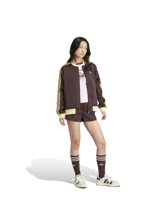Adidas adidas 3S SATIN SHORT Brown Originals Women SHORTS
