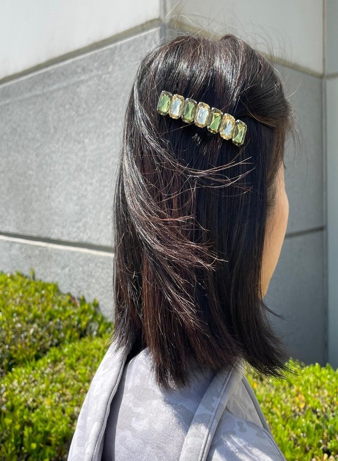 Linpeng Beaded Hair Barrettes for Women, Handmade Acrylic Jewel Gems French Hair Clip Accessories, Gift for Her, 1 pc - Image 2