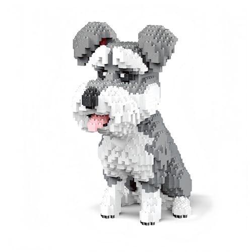 alltogetho Adorable Schnauzer Dog Building Blocks Toy Micro Mini Size Ideal for Pet Lovers and Great as Home Decor Gift - Image 1