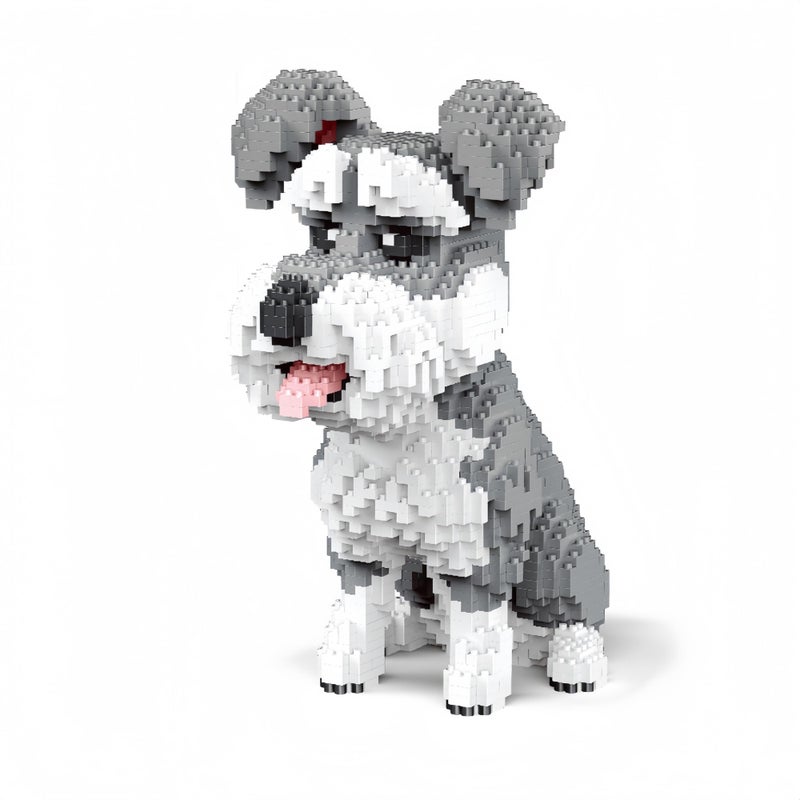 alltogetho Adorable Schnauzer Dog Building Blocks Toy Micro Mini Size Ideal for Pet Lovers and Great as Home Decor Gift - Image 3