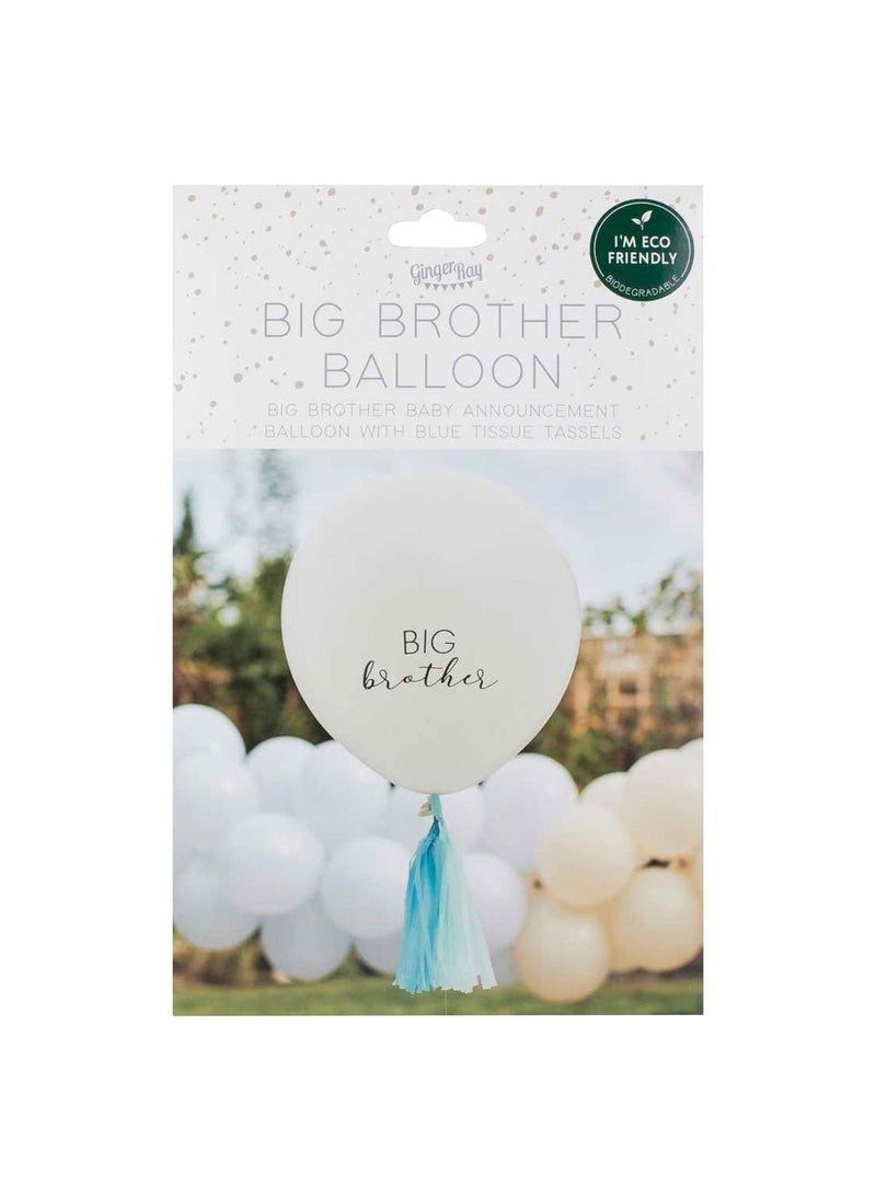 Ginger Ray Big Brother White Latex Balloon with Tassels 45cm - Image 4