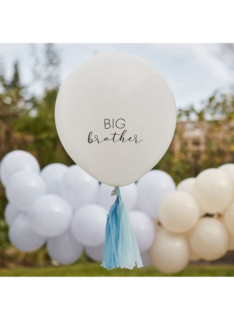 Ginger Ray Big Brother White Latex Balloon with Tassels 45cm - Image 3