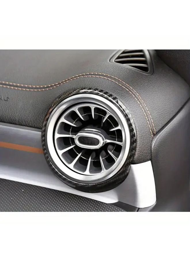 Carbon Fiber Dashboard Air Vent Trim Frame Ring Cover 2Pcs Set - Image 5