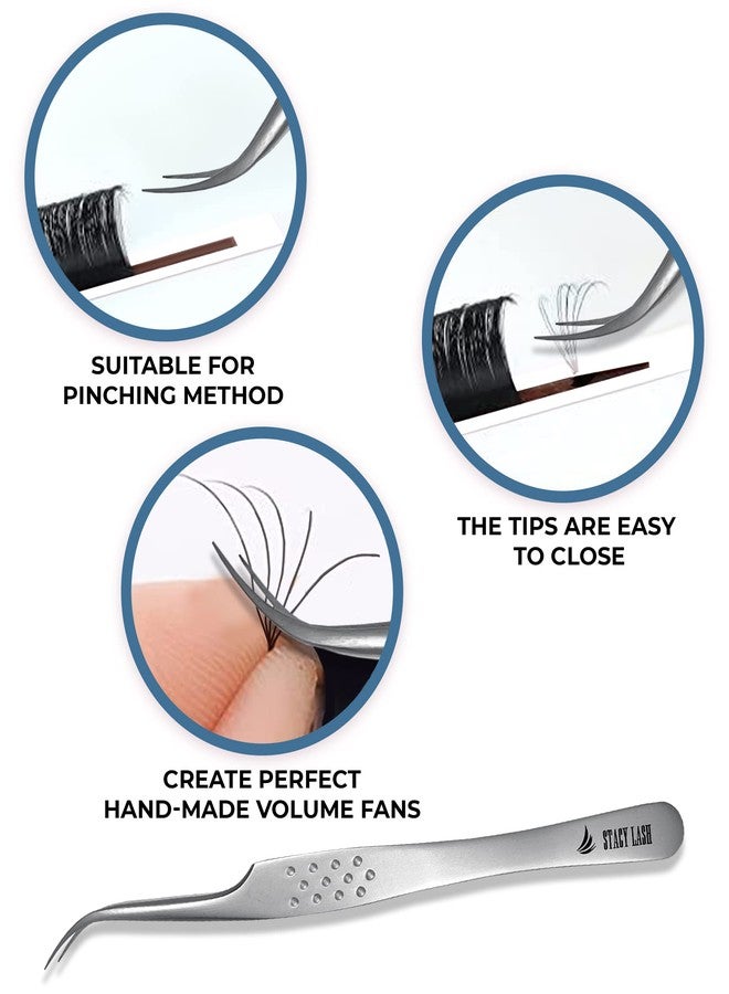 Stacy Lash STL-10 Curved Eyelash Extension Tweezers/Eyelashes Separator Tool/Supplies for Isolation Individual False Lashes & Classic Extensions/Precision Application Tools/Beauty Accessories - Image 5