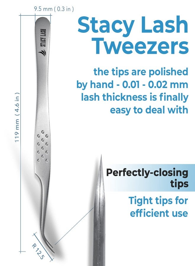 Stacy Lash STL-10 Curved Eyelash Extension Tweezers/Eyelashes Separator Tool/Supplies for Isolation Individual False Lashes & Classic Extensions/Precision Application Tools/Beauty Accessories - Image 2