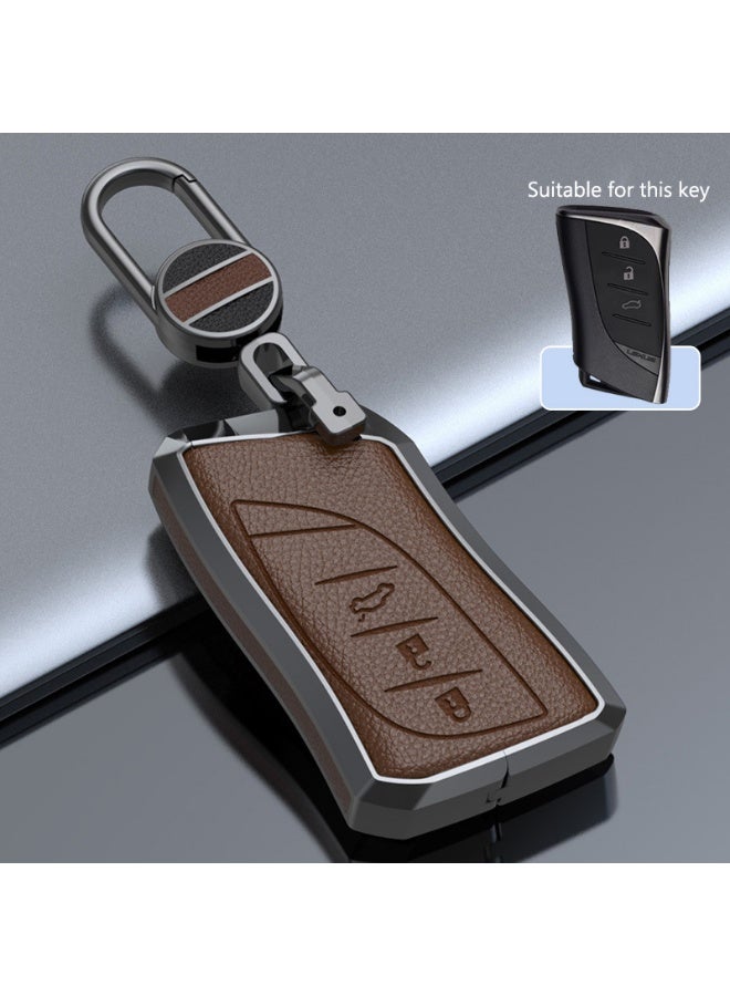 ليكساس غطاء حماية مفتاح السيارة الراقية مناسبة لـ Lexus ES200 ES300H RX300 RX350HNX260570270 حقيقي جلد البقر وسبائك الزنك حالة قشرة مفتاح السيارة - Image 1