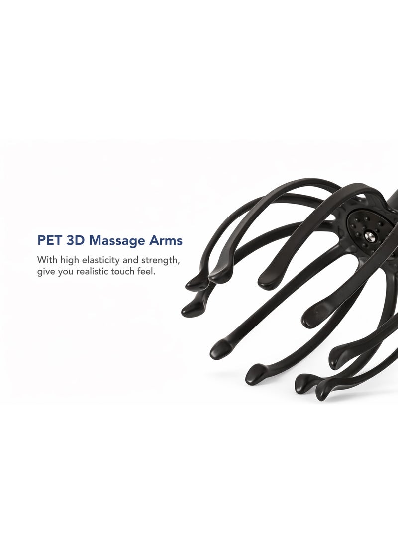 No Label Electric Head Scalp Massager – Rechargeable 3D Scalp Massage Device with Multiple Vibration Modes for Relaxation and Stress Relief - Image 2