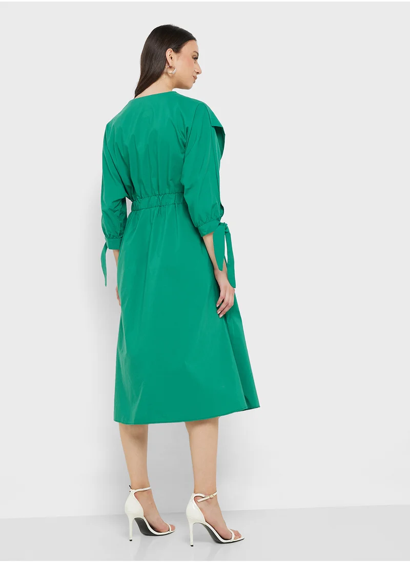 trendyol V-Neck Tie Detail Dress