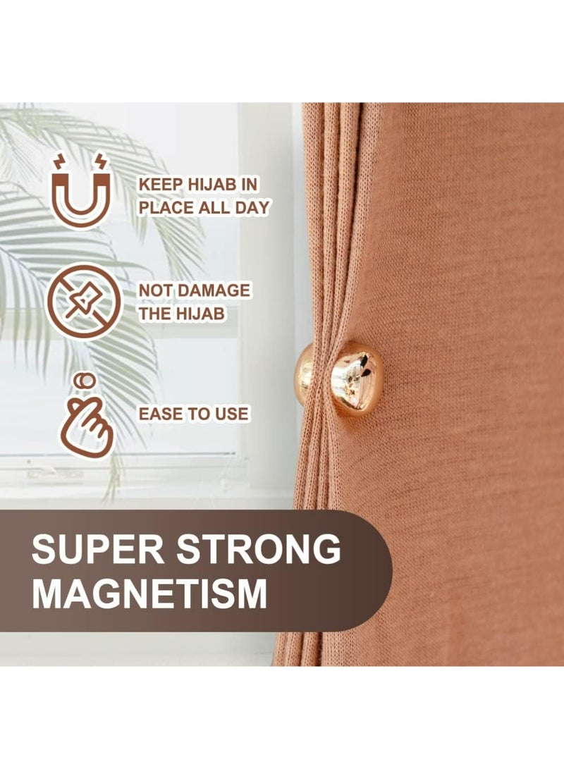 8 زوجًا من دبابيس الحجاب المغناطيسية عالية الجودة القوية، دبابيس مغناطيسية متعددة الاستخدامات خالية من العقد، دبابيس حجاب مغناطيسية بدون دبابيس احترافية، مجموعة بتصاميم لامعة ولامعة. - Image 3