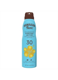 Hawaiian Tropic Everyday Active Clear Spray Sunscreen SPF 30, 6oz | Hawaiian Tropic Sunscreen SPF 30, Sunblock, Oxybenzone Free Sunscreen, Spray On Sunscreen, Body Sunscreen Spray SPF 30, 6oz  - Image 1