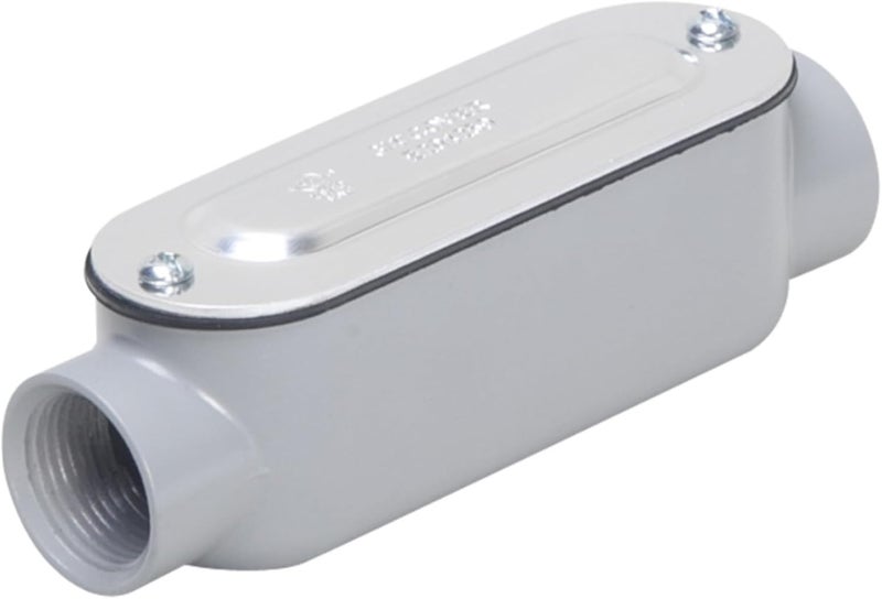 RLC300 Threaded C Type Conduit Body, Die Cast Aluminum, Stamped Steel Cover, 3-Inch