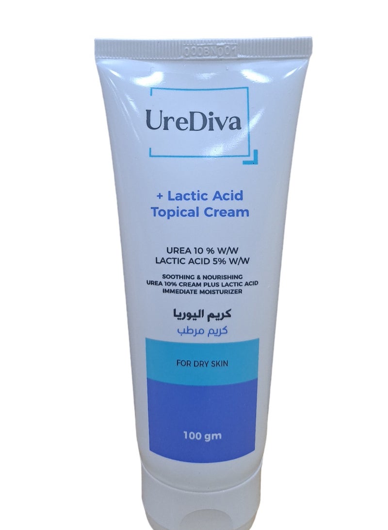 Diva يوريديفا يوريا 10% وحمض اللاكتيك كريم موضعي للبشرة الجافة 100 جم - Image 1
