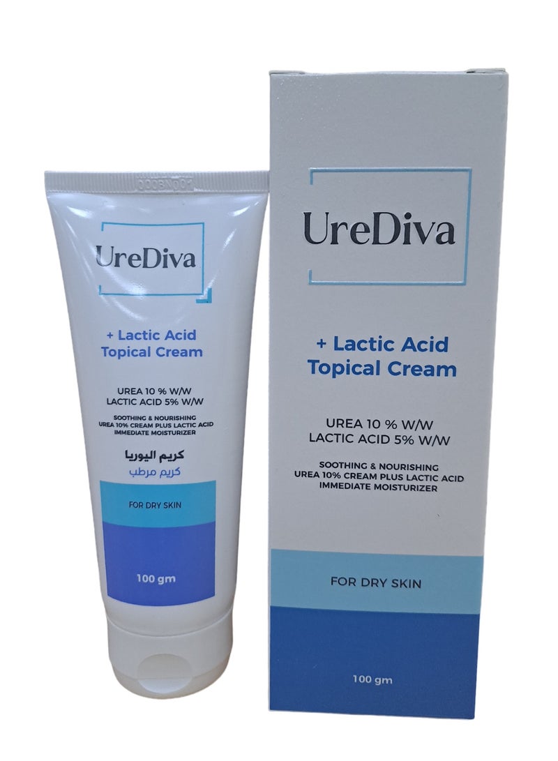 Diva يوريديفا يوريا 10% وحمض اللاكتيك كريم موضعي للبشرة الجافة 100 جم - Image 2