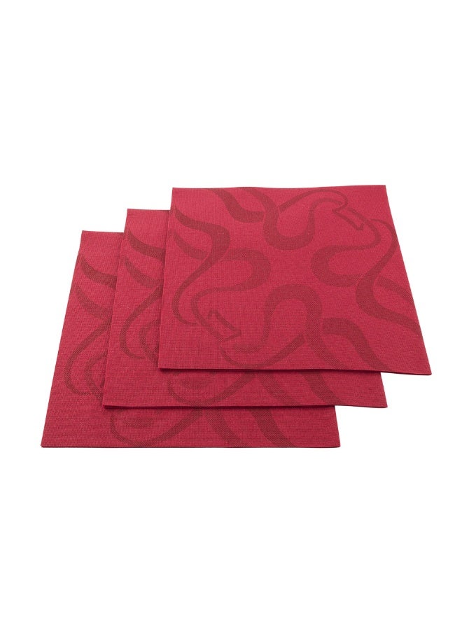 Restaurantware Luxenap 15.75 Inch Disposable Napkins, 25 Soft Linen Like Napkins - Absorbent, Air Laid, Bordeaux With Vintage Pattern Paper Cloth Like Napkins, Pre-Folded, For Dinner Party Guests - Image 2
