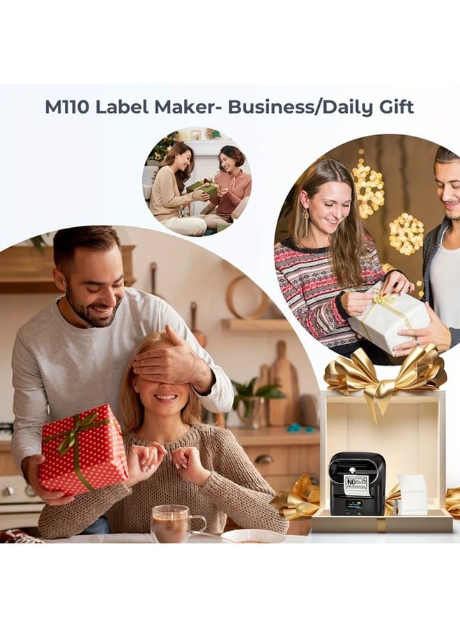 طابعة ملصقات حرارية لاسلكية صغيرة وردية محمولة مع شحن USB للمنزل والمكتب والأعمال - Image 4