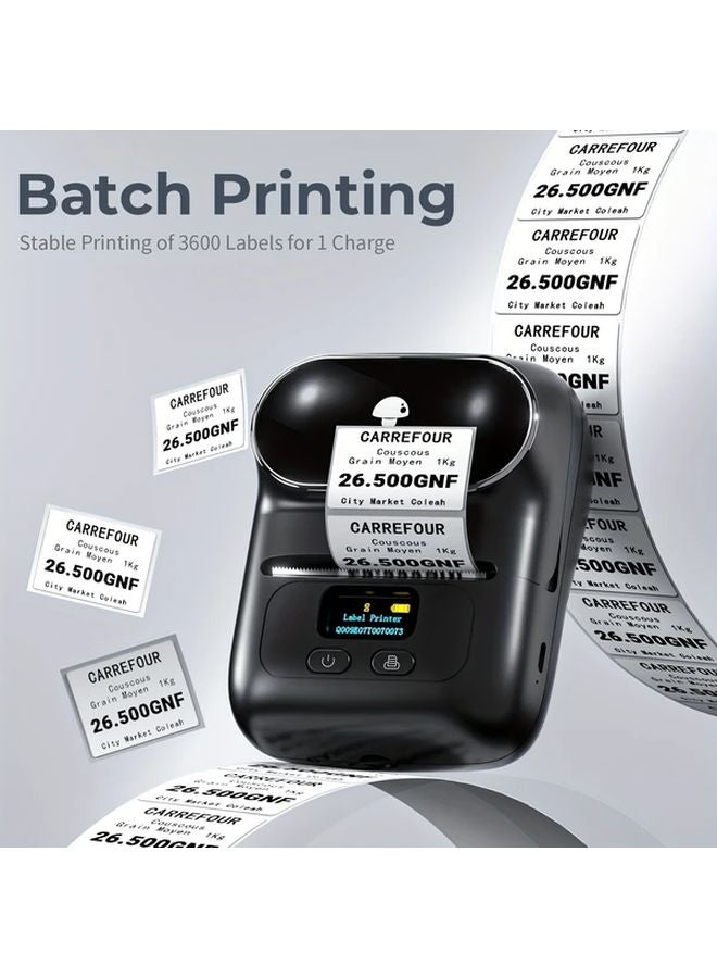 طابعة ملصقات حرارية لاسلكية صغيرة وردية محمولة مع شحن USB للمنزل والمكتب والأعمال - Image 3