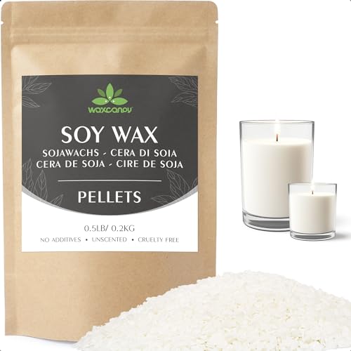 Waxcanpy Soy Wax, Waxcanpy Natural Candle Wax, Organic Soy Wax for Candle Making from Farm, No Additives, Harmless and Pure (0.5lb) - Image 1