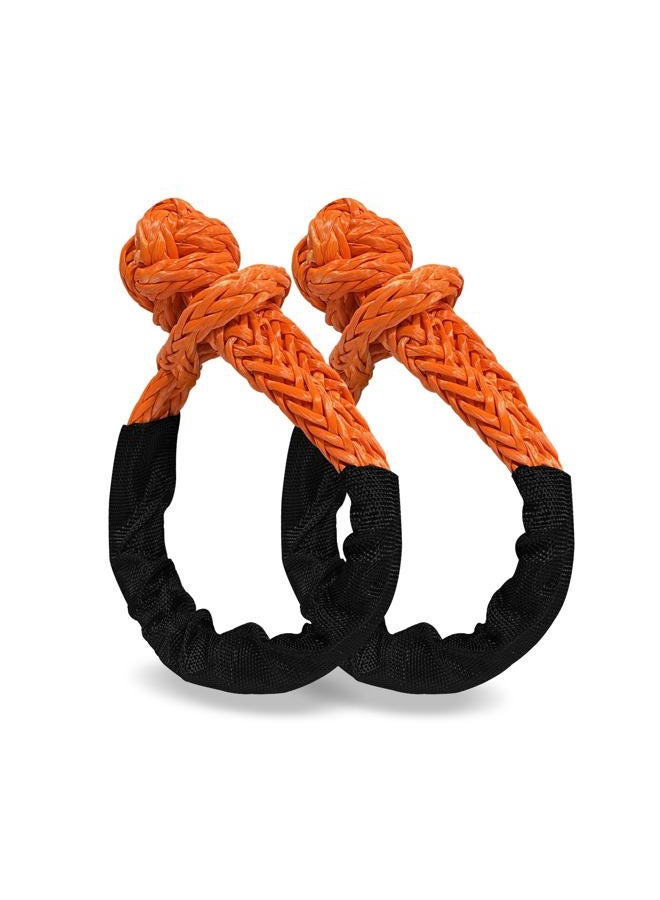 Perantlb Soft Shackle 1/2,3/8" X 22 Inch (50000/47000LBS) Breaking Strength,Synthetic Soft Shackle Rope with Sleeves for SUV,ATV,Truck&More (1/2x22ft Orange) - Image 1