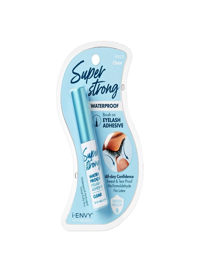i.Envy i-ENVY Super Strong Waterproof Clear Eyelash Adhesive, Long Lasting Sweat & Tear Proof Lash Glue for Eyelash Extensions, All Day Hold Durable Brush-On (Waterproof, 1 Pack (1 Count)) - Image 1