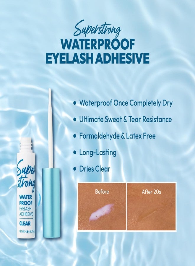 i.Envy i-ENVY Super Strong Waterproof Clear Eyelash Adhesive, Long Lasting Sweat & Tear Proof Lash Glue for Eyelash Extensions, All Day Hold Durable Brush-On (Waterproof, 1 Pack (1 Count)) - Image 4