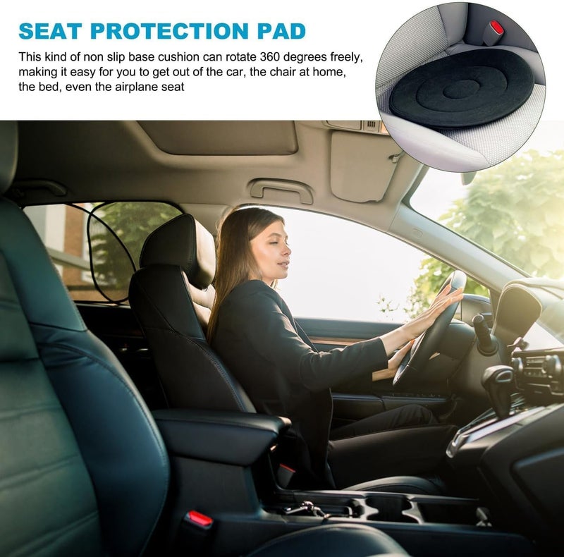 Rotating Seat Cushion, 360 Degree Swivel Memory Foam, Anti Skid Bottom Portable Pad, Pressure Relief for Elderly and Pregnant Women, Ergonomic Support for Car and Office Chair - Image 2