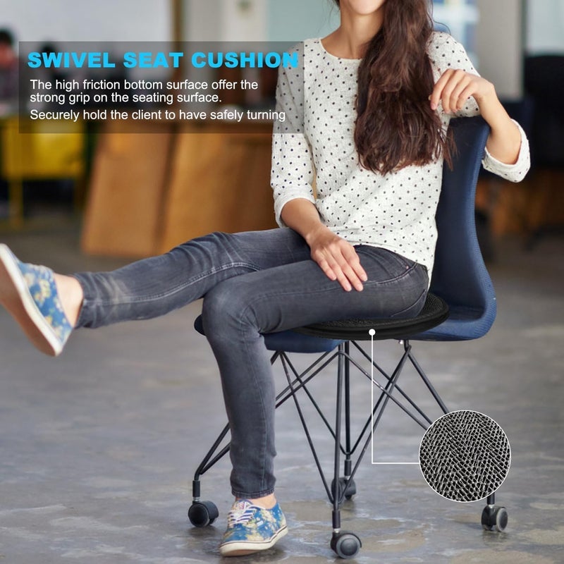 Rotating Seat Cushion, 360 Degree Swivel Memory Foam, Anti Skid Bottom Portable Pad, Pressure Relief for Elderly and Pregnant Women, Ergonomic Support for Car and Office Chair - Image 5