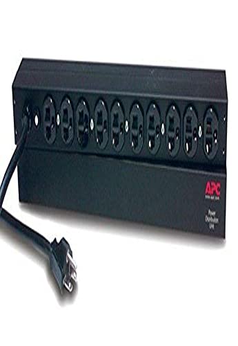 APC Rack Mount PDU, Basic 100V-120V/20A, (10) Outlets, 1U Horizontal Rackmount (AP9563) - Image 1