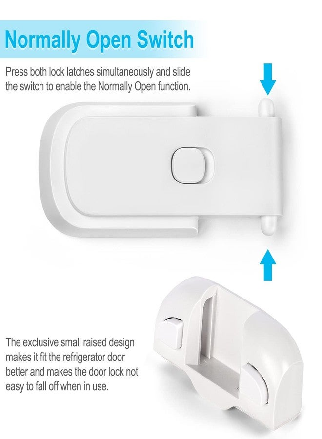 Zipron Refrigerator Door Lock with Double Button, Child Safety Lock, Easy Installation with 3M Adhesive, White - Image 5