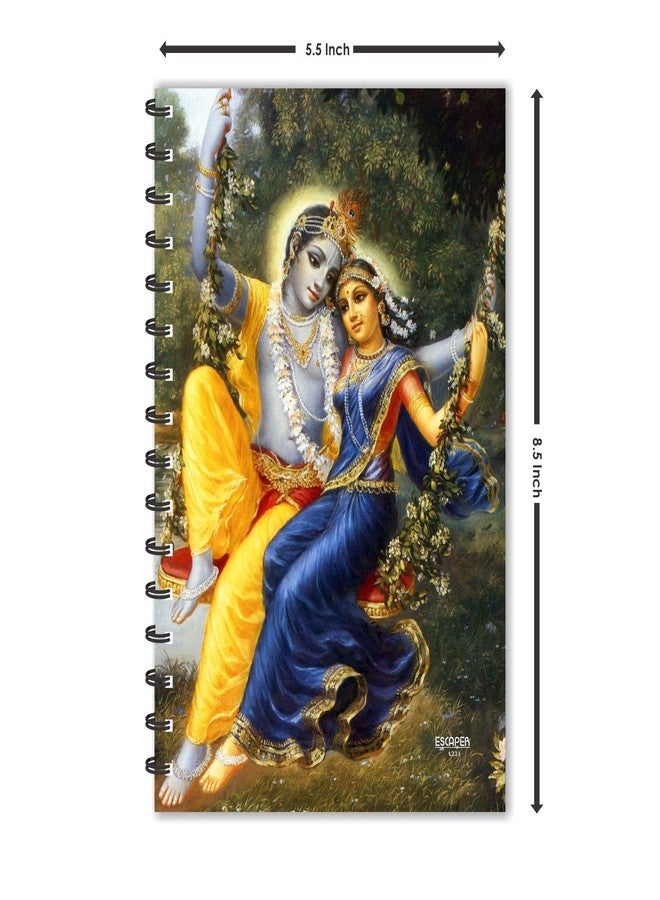 ESCAPER -Radha Krishna Jhula Ruled Diary | Devotional Dairy | God Diary | Devotional Notebook | Notepad | Diary for Office | Diary for Gift - Image 2