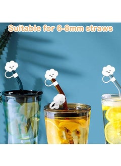 6-8mm Silicone Straw Tips Cover Straw Covers Cap Reusable Drinking Straws  Cloud Shape Straw Protector Food Grade