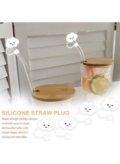 6-8mm Silicone Straw Tips Cover Straw Covers Cap Reusable Drinking Straws  Cloud Shape Straw Protector Food Grade