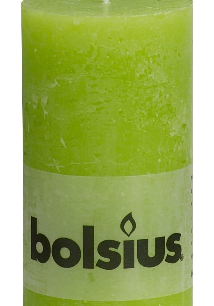 Bolsius Rustic Pillar Candle - Lemon Green