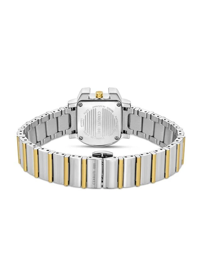 CERRUTI 1881 Cavallina Analog White Mop Watch For Women Sapphire Coated Curve Glass And Stainless Steel Bracelet 29mm Water Resistant 3 ATM - CIWLG0043902