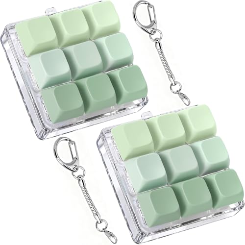 Axlksia Keyboard Fidget Toy Fidget Clicker Keyboard Fidget Keychain Button Fidget Gifts for Adults to Relieve Stress and Pass Time 2 Pack J - Image 1