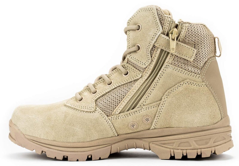 RYNO GEAR 6" Coolmax Tactical Combat Boots (6" Beige, us_footwear_size_system, adult, men, numeric, medium, numeric_6) - Image 3