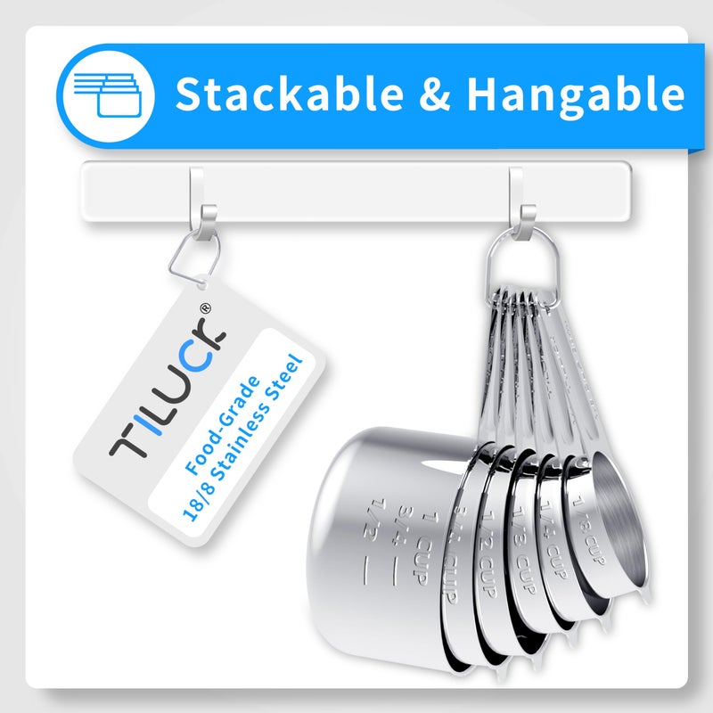 TILUCK Stainless Steel Measuring Cups & Spoons Set, Cups and Spoons,Kitchen Gadgets for Cooking & Baking (12) - Image 3