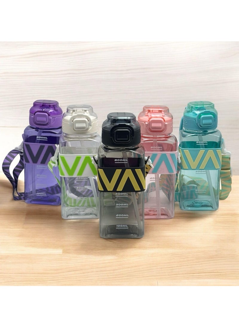 QSHOP - Versatile Sports Bottle – Practical Leak Proof Design with Straw for Easy Drinking and Convenient Neck Strap Perfect for Sports and Everyday - Image 1
