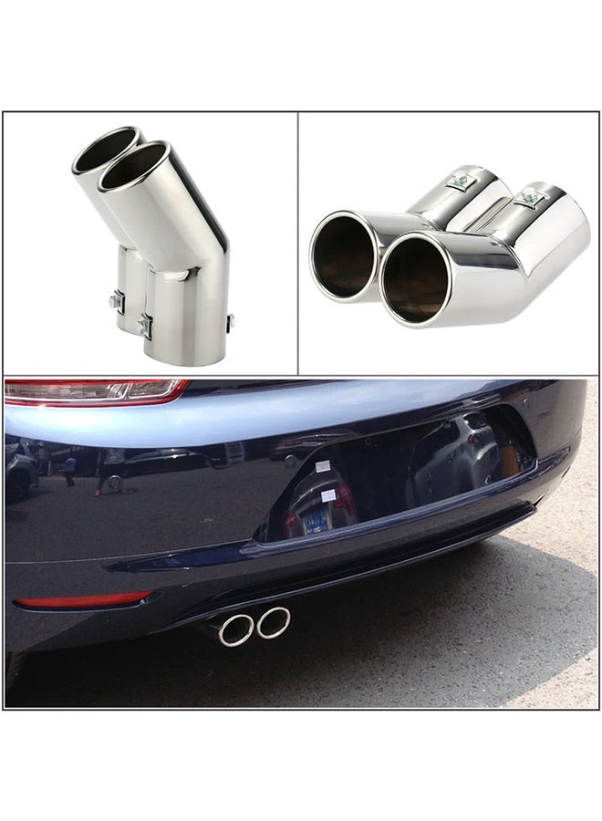 Stainless Steel Dual Exhaust Pipes Compatible with VW Golf 4 Bora and Jetta Models - Image 2